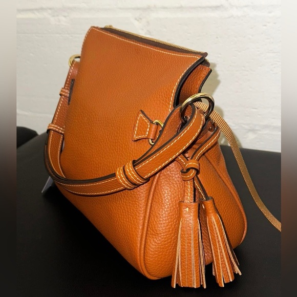 Dooney & Bourke Pebble Grain Tassel Shoulder Bag - Picture 2 of 6